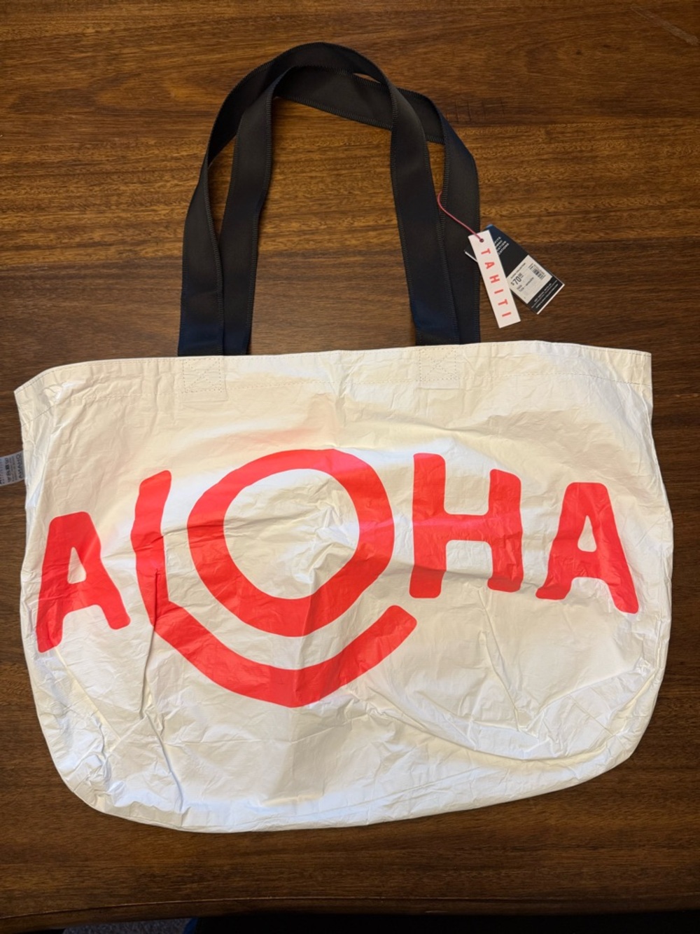 NEW! Aloha Reversible Tote Bag with Black Straps